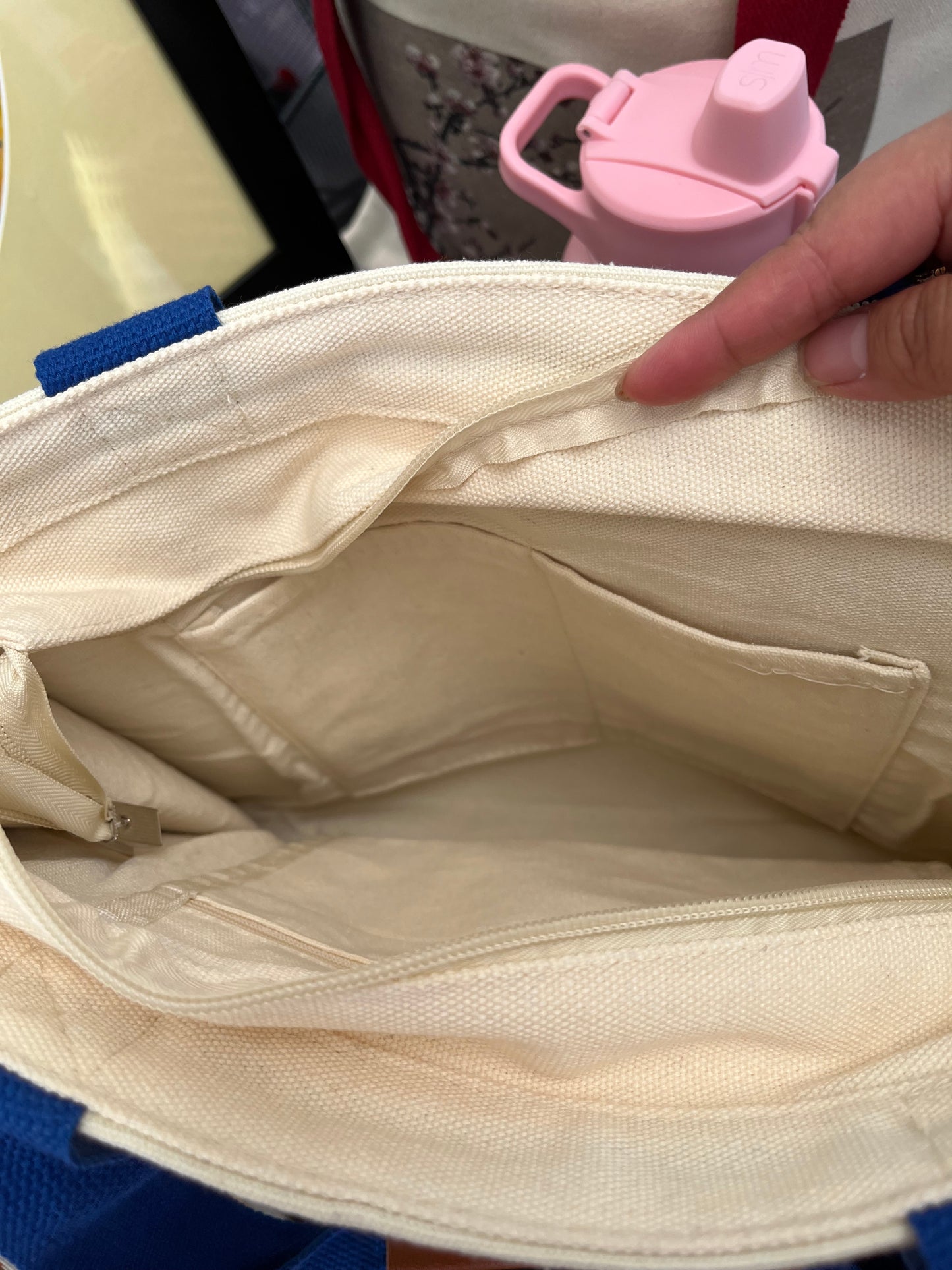 Handbag Tote with Original Chinese/Japanese art (Swan Lake)