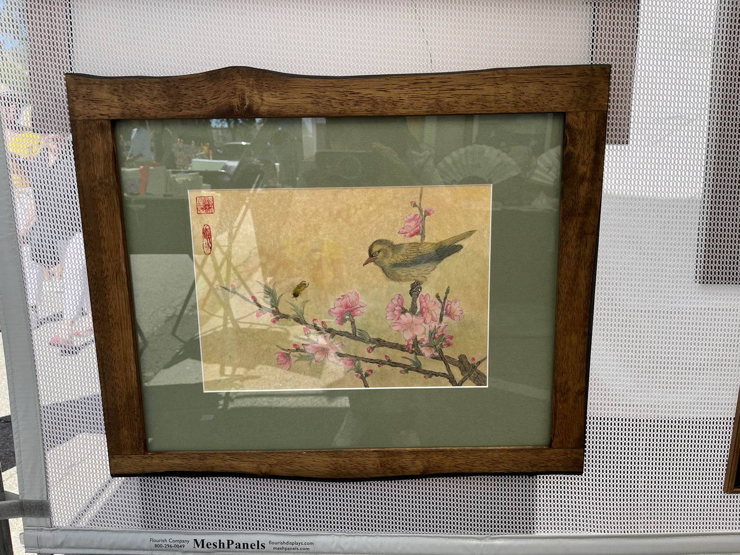 Cherry blossom and yellow bird