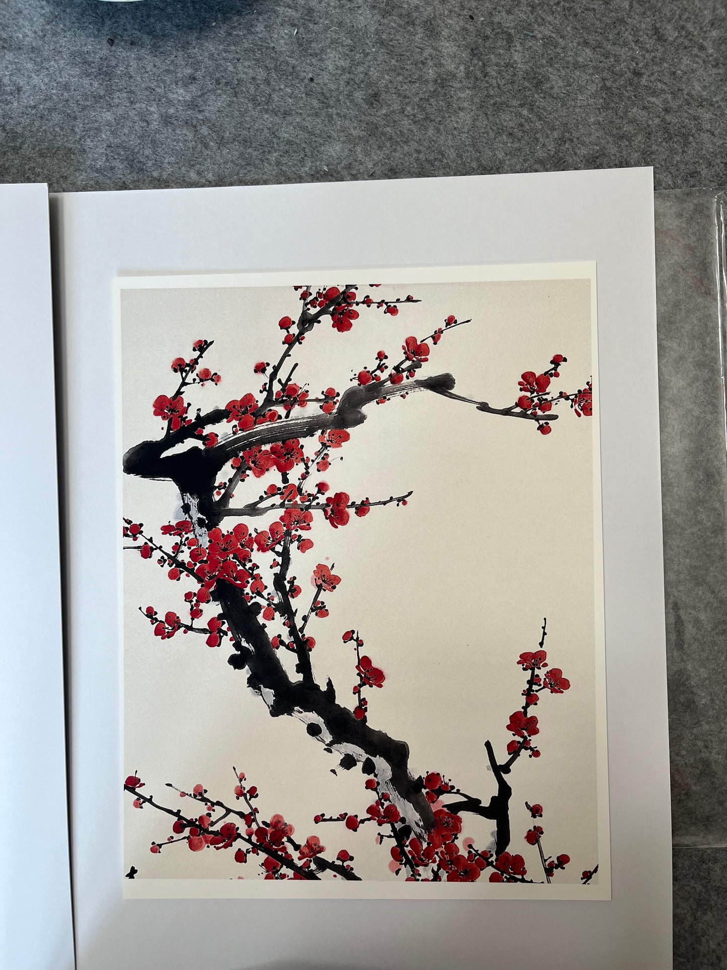 Fine art print" Red Plum blossom"