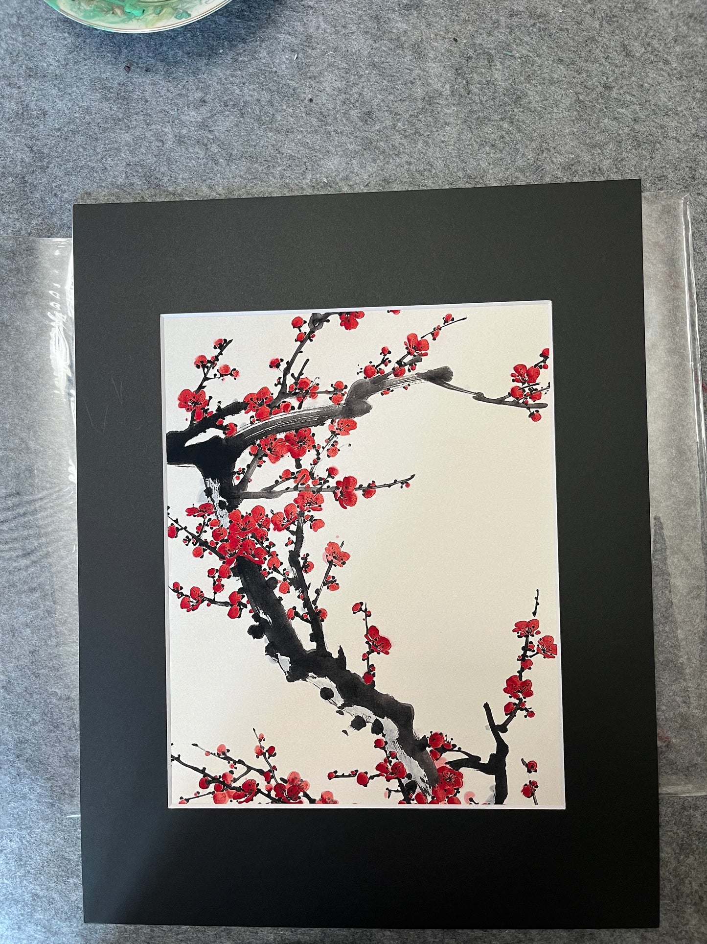 Fine art print" Red Plum blossom"