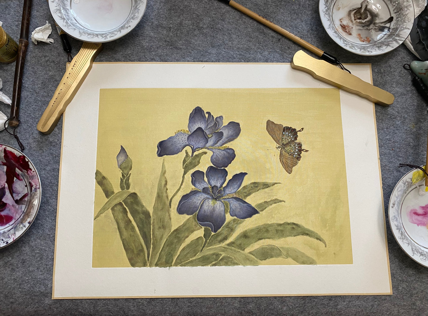 Blue irises