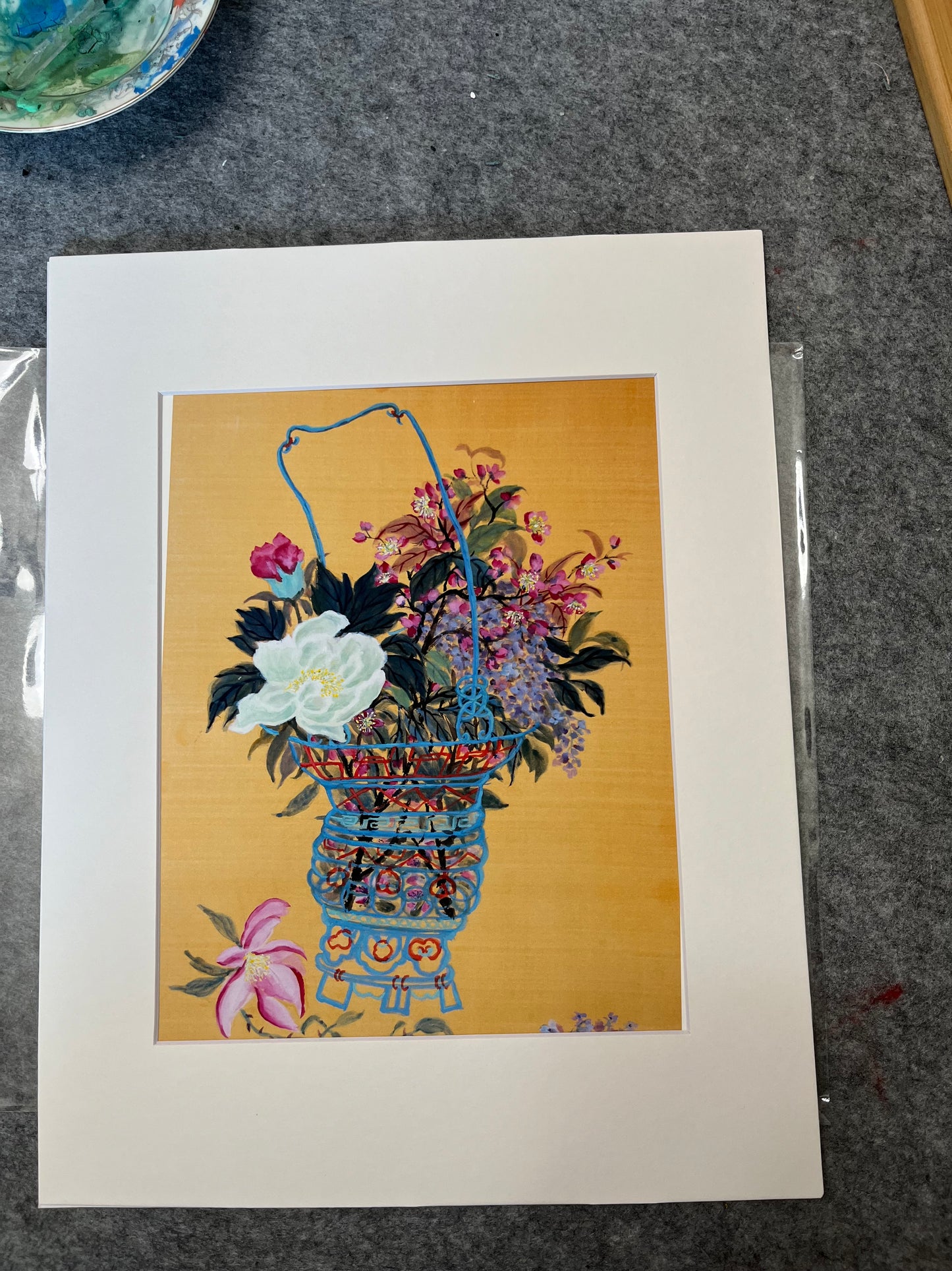 Fine art print" A Basket of Flowers"