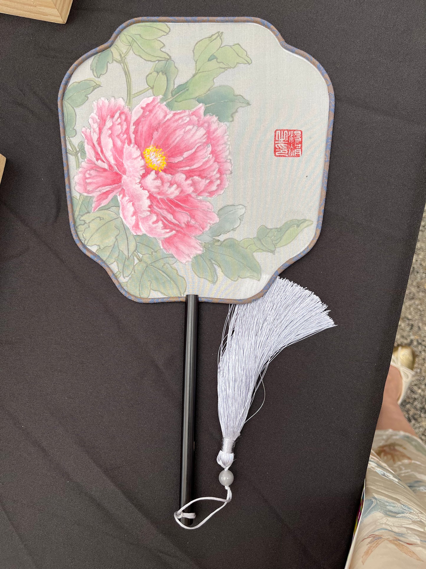 New Traditional Chinese brush paintings on silk fans